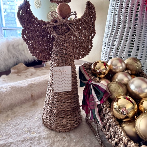 NWT! Sea Grass Hyacinth Christmas Angel Sleigh - Picture 4 of 6